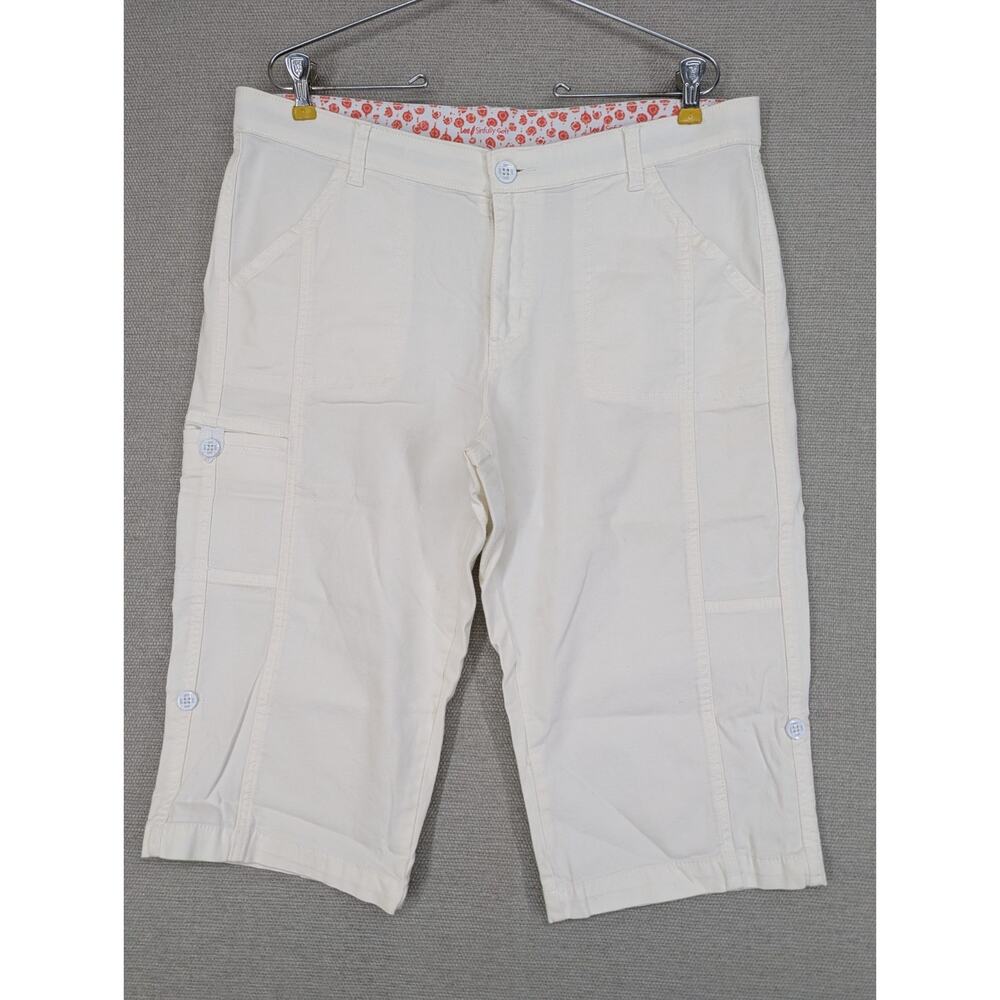 Lee Sinfully Soft Capri Size 16 Petite Off White -0725F30